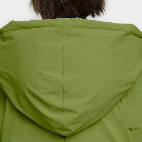 Nap Loungewear Oversized Down Puffer Coat | Green | Size Small - Picture 6 of 11